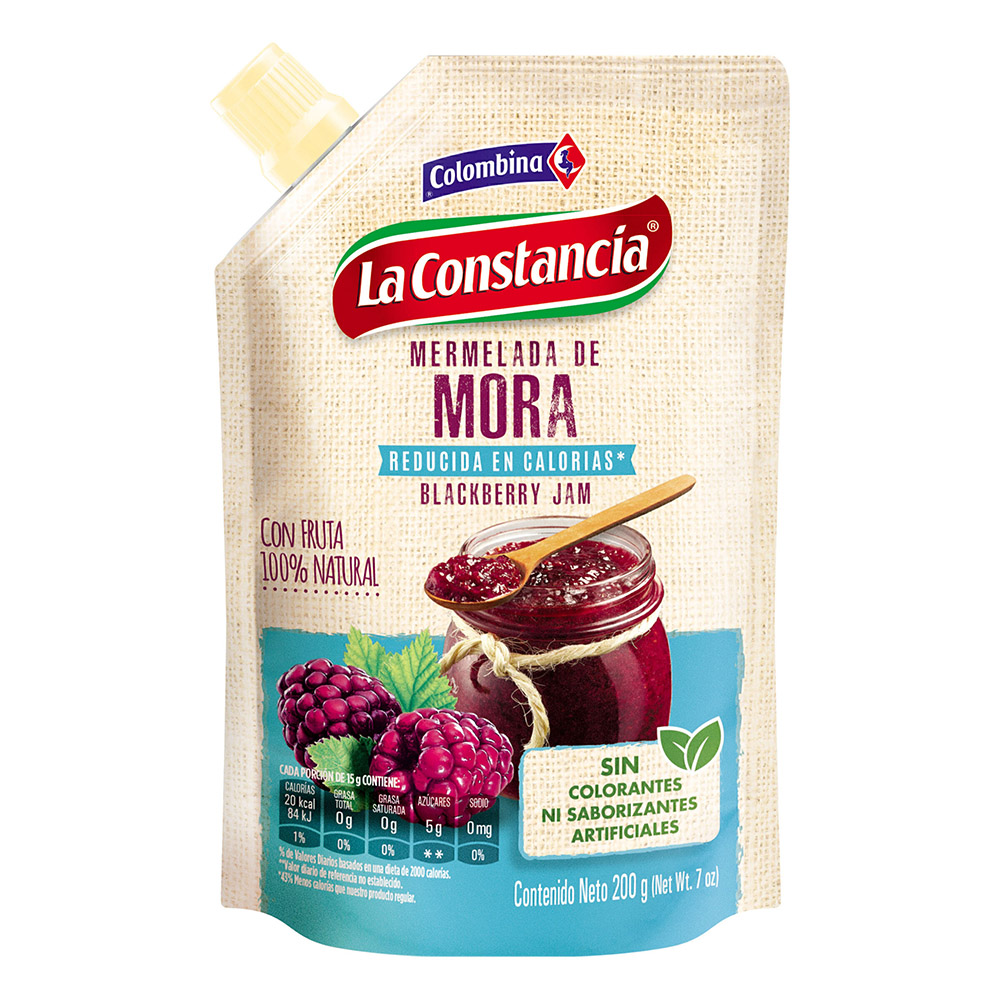 Mermelada de Mora Reducida en Calorías 200 g