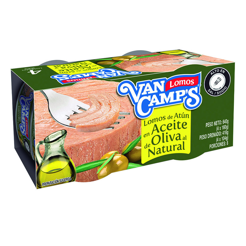 Atún VAN CAMPS Oliva 160g x 4und